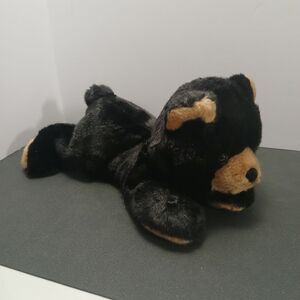 Aurora Flopsies Bosco Black Bear Beanbag 10" Plush Nwt